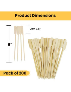 Palillos de Bambú Perfect Stix 15.24 cm - Pack de 200 2