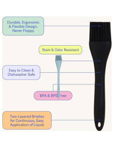 Pincel de Silicona GIR Marino 20.32 cm Resistente al Calor 2