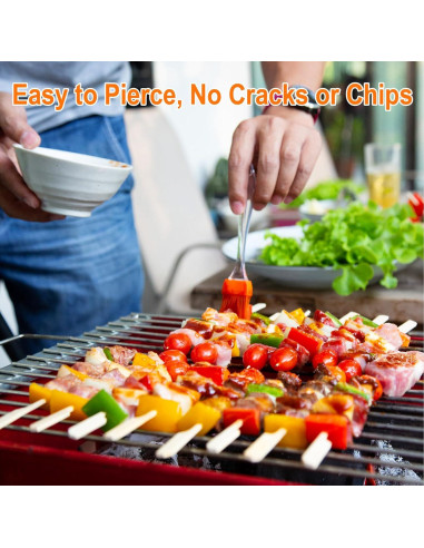 200 Pinchos de Bambú 15.24 cm DOUDOULE para Aperitivos