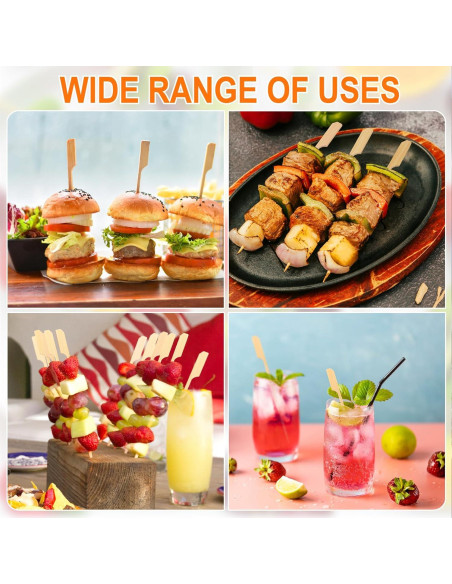 200 Pinchos de Bambú 15.24 cm DOUDOULE para Aperitivos