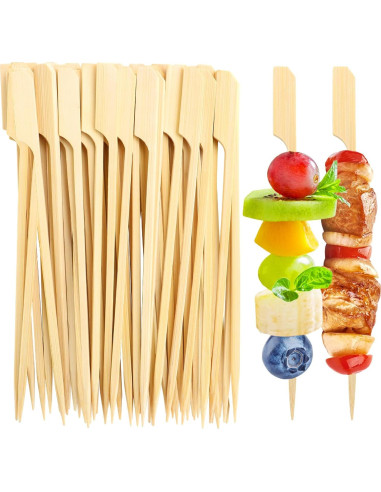 200 Pinchos de Bambú 15.24 cm DOUDOULE para Aperitivos