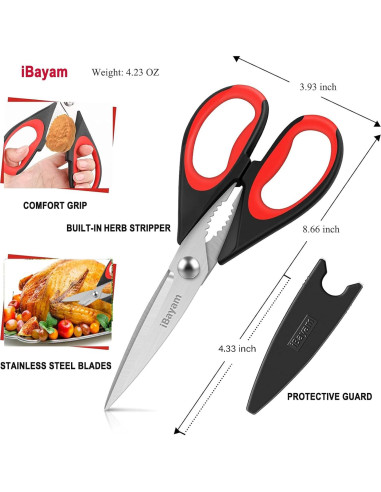 Tijeras de Cocina iBayam Set de 2 Acero Inoxidable 22 cm