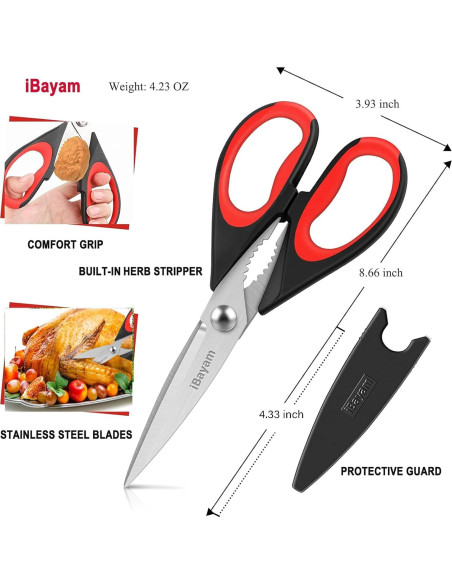 Tijeras de Cocina iBayam Set de 2 Acero Inoxidable 22 cm