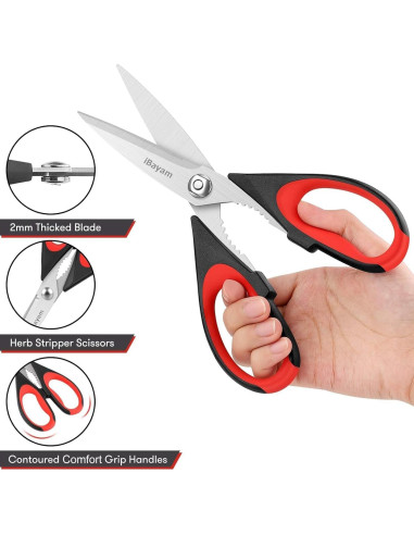 Tijeras de Cocina iBayam Set de 2 Acero Inoxidable 22 cm