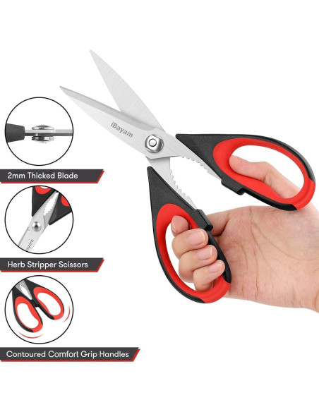 Tijeras de Cocina iBayam Set de 2 Acero Inoxidable 22 cm