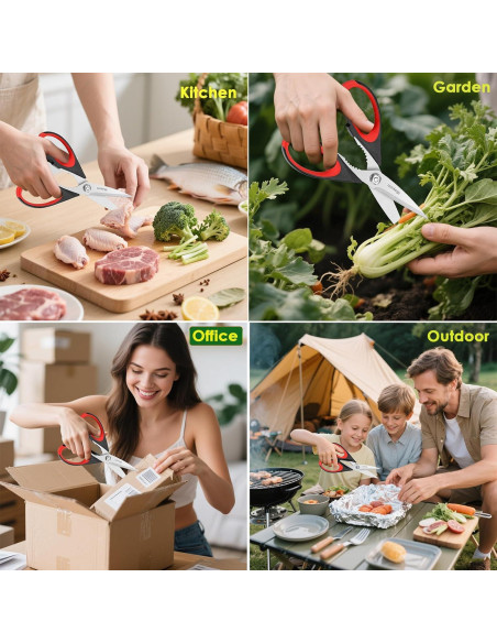 Tijeras de Cocina iBayam Set de 2 Acero Inoxidable 22 cm