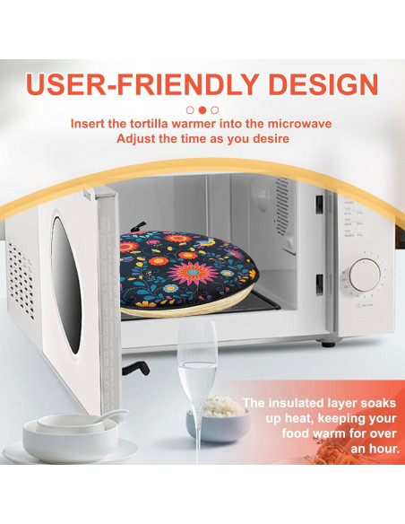 2 Calentadores de Tortilla Duthcbw Grandes Aislantes Naranja/Negro