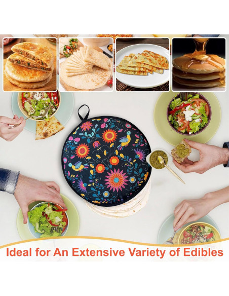 2 Calentadores de Tortilla Duthcbw Grandes Aislantes Naranja/Negro