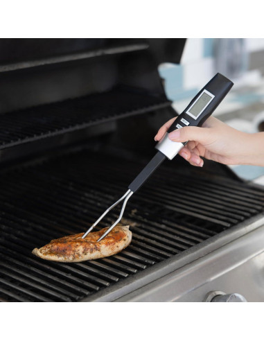 Termómetro Digital de Carne Outset con Tenedor Acero Inoxidable