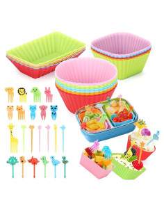 Juego de Divisores de Silicona Axlksia 80 Pcs para Bento