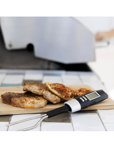 Termómetro Digital de Carne Outset con Tenedor Acero Inoxidable