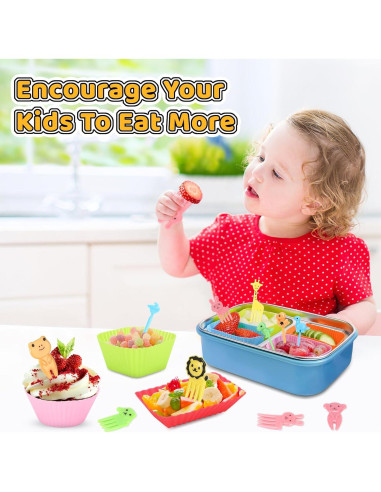 Juego de Divisores de Silicona Axlksia 80 Pcs para Bento