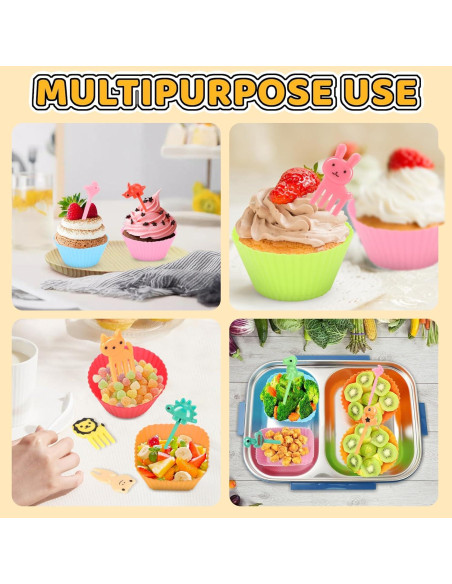 Juego de Divisores de Silicona Axlksia 80 Pcs para Bento