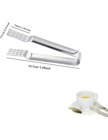 Paquete de 2 Pinzas para Bolsas de Té Acero Inoxidable Honkenda