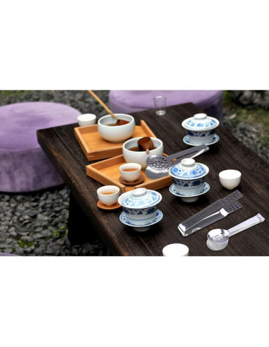 3 Pinzas de Acero Inoxidable Haishell para Té 15.5cm
