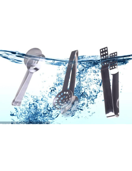 3 Pinzas de Acero Inoxidable Haishell para Té 15.5cm