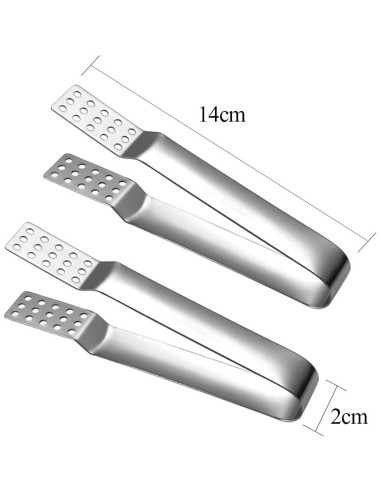 3 Pinzas de Acero Inoxidable para Bolsa de Té TOPDANCHUANG