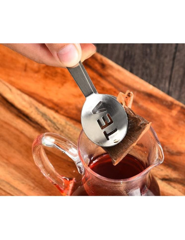 3 Pinzas de Acero Inoxidable Haishell para Té 15.5cm
