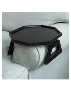 Mesa de Brazo de Sofá Shamrock Home Trayble 33x27.4cm Negro