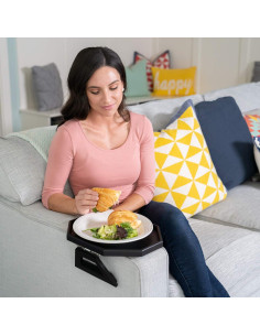 Mesa de Brazo de Sofá Shamrock Home Trayble 33x27.4cm Negro 2