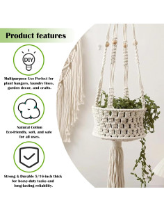 Cuerda de Algodón Blanca 100m VITALNOS Multiusos Duradera 2