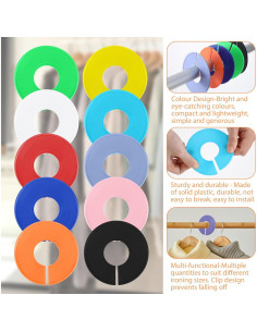 10 Divisores de Armario Coloridos BOHUIZ para Ropa Colgante 2