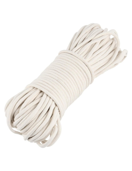 Cuerda de Algodón Trenzada MOUYAT 100 m x 6 mm Blanca Multiusos