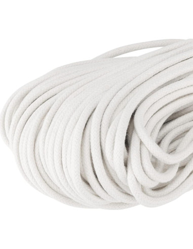 Cuerda de Algodón Trenzada MOUYAT 100 m x 6 mm Blanca Multiusos