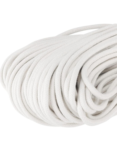 Cuerda de Algodón Trenzada MOUYAT 100 m x 6 mm Blanca Multiusos
