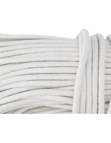 Cuerda de Algodón Trenzada MOUYAT 100 m x 6 mm Blanca Multiusos