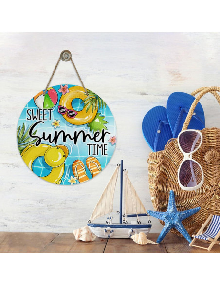 Cartel de Puerta Tropical Bolisom 30.48 cm Sweet Summer Time Cartel de Puerta Tropical Bolisom 30.48 cm Sweet Summer Time