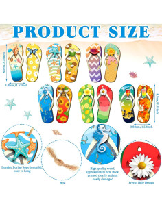 36 Adornos Colgantes de Madera Purpeak para Decoración de Verano 2