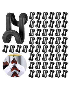 Ganchos Conectores de Plástico Negro Unittype 100 Pcs Ahorra Espacio