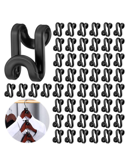 Ganchos Conectores de Plástico Negro Unittype 100 Pcs Ahorra Espacio