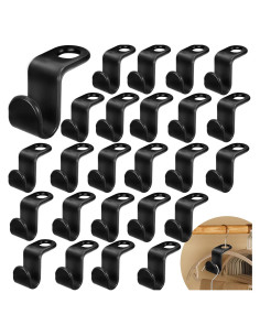 200 Ganchos Conectores de Perchas Dyrfolm - Ahorra Espacio Negro