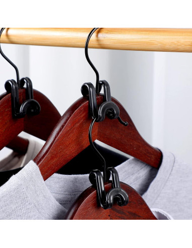 Ganchos Conectores de Plástico Negro Unittype 100 Pcs Ahorra Espacio