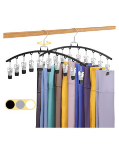 Organizador de Leggings Ginyoyo 2 Pack Metal Negro 20 Clips