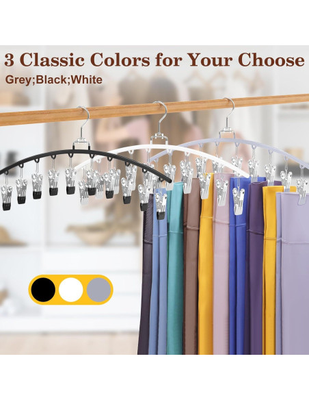 Organizador de Leggings Ginyoyo 2 Pack Metal Negro 20 Clips