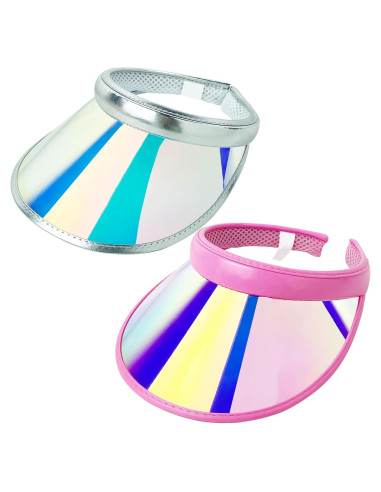 Paquete de 2 Gorras Visera de Sol Unisex Coloridas