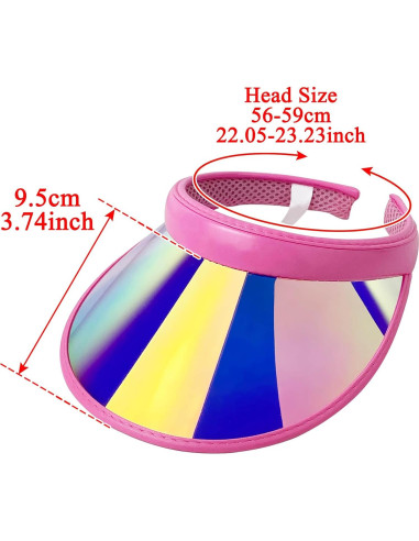 Paquete de 2 Gorras Visera de Sol Unisex Coloridas
