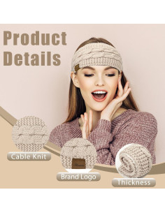 Banda Calentadora de Oídos YSense para Mujeres Tejida Invierno 2