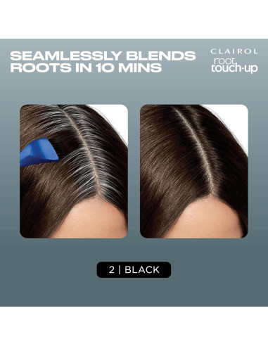 Tinte Permanente Clairol Touch-Up 2 Color Negro 32.5 ml x2