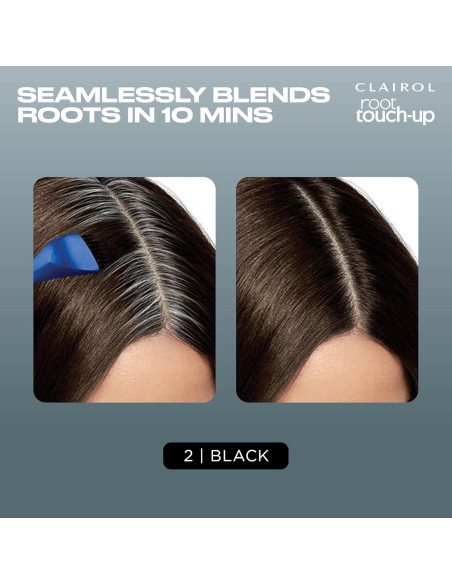Tinte Permanente Clairol Touch-Up 2 Color Negro 32.5 ml x2