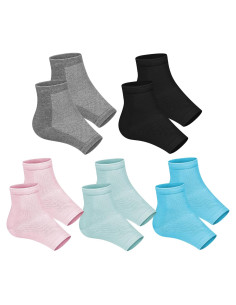 Calcetines Hidratantes Ohtomber para Talones Agrietados - 5 Pares