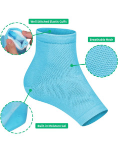 Calcetines Hidratantes Ohtomber para Talones Agrietados - 5 Pares 2