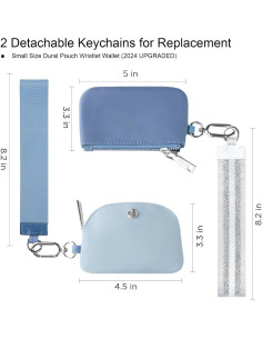 Monedero Muñequera Babysun Doble Bolsa Gris para Mujeres 2