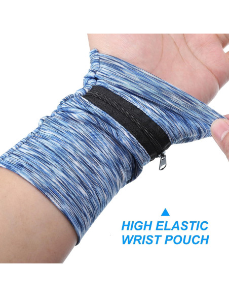 Bolsa de Muñeca Deportiva PATIKIL 15x10cm - 2 Pcs Negra