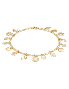 Tobillo con Encanto Chapado en Oro 18K Barzel 25.4 cm