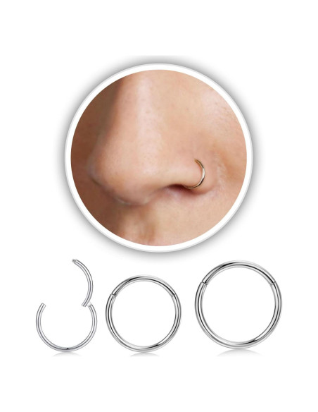 Aros de Nariz Hipoalergénicos 316L Acero Inoxidable 20G