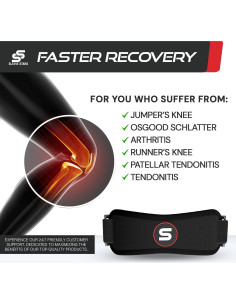 Faja Patelar Sleeve Stars para Osgood Schlatter - Negro 2